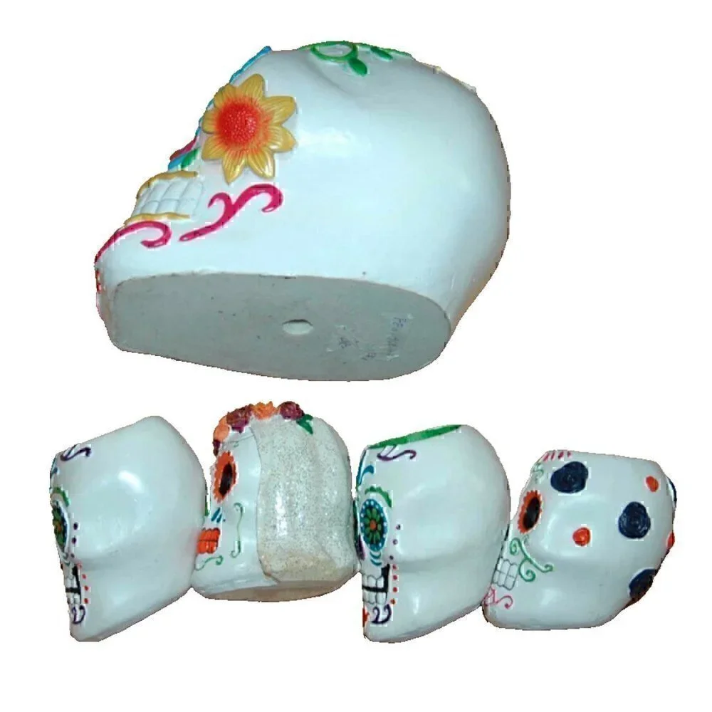 Skull Face Figurines Skeleton Dead Heads Decor